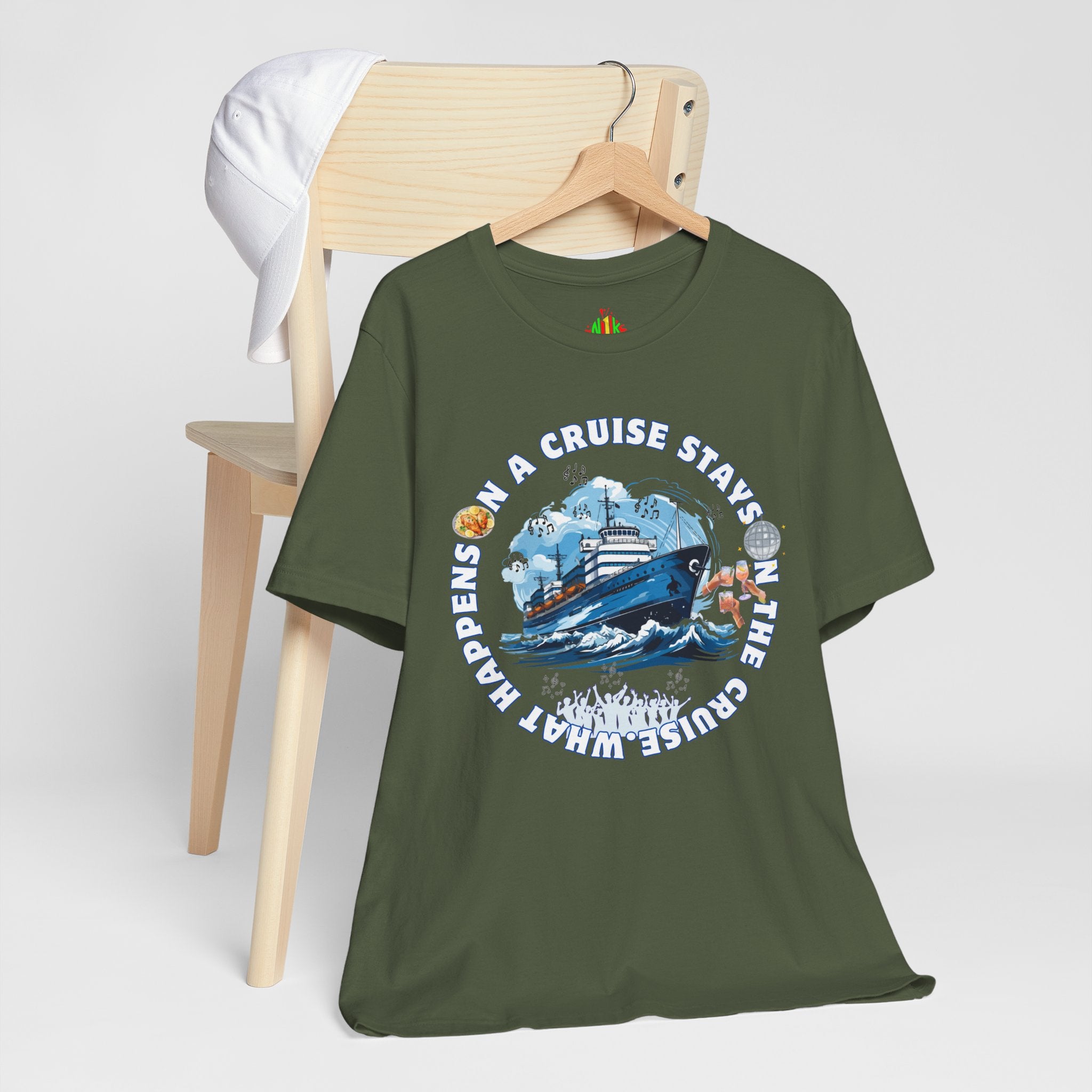 Fun Cruise Vibes Unisex Tee - "What Happens on a Cruise Stays on a Cruise"